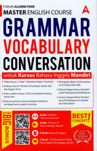 Master English course ; grammar vocabulary conversation : untuk kursus bahasa Inggris mandiri