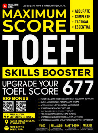 Maximum score : toefl skills booster